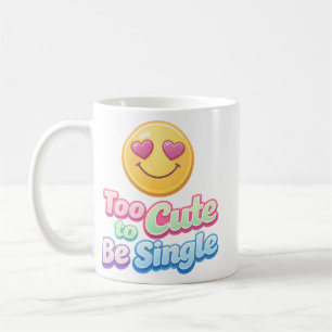 Te Cute om Single Te Zijn Emoji Mok