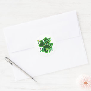 Te Cute Om Te Knijpen St. Patrick's Dag Ronde Sticker