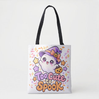 Te cute om te laten schrikken Cute Ghost Halloween Draagtas