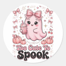 Te Cute Om Te Laten Schrikken Roze Geest Halloween
