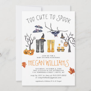 Te Cute om te Spoken Halloween Baby Shower