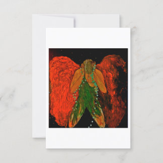 'Te dicht bij de zon in Flora' (rood) Bedankkaart