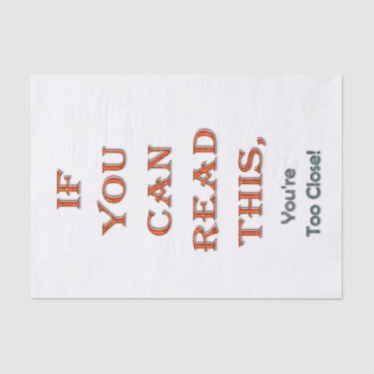 Te dicht tissuepapier (Voorkant)