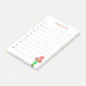 Te doen dingen en bloemen te horen post-it® notes (Schuin)