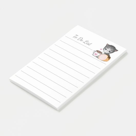 Te Doen Lijst Kitten Kat Cake Post-it® notes (Schuin)