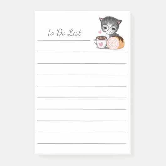 Te Doen Lijst Kitten Kat Cake Post-it® notes (Voorkant)