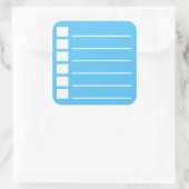 Te doen lijst met Uitchecken Vierkante Sticker (Tas)