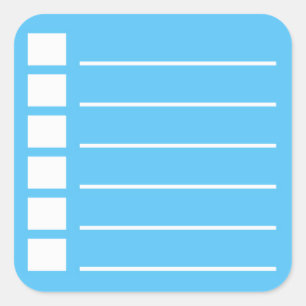 Te doen lijst met Uitchecken Vierkante Sticker