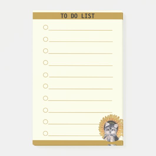 te doen lijst & Schattigee hond Post-it® Notes (Voorkant)