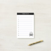 Te doen met schedel en Bot Post-it® Notes (Op bureau)
