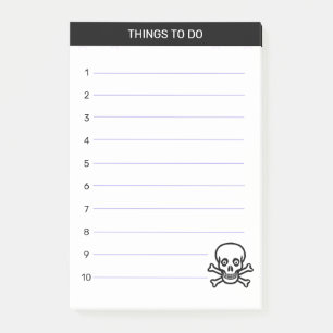 Te doen met schedel en Bot Post-it® Notes
