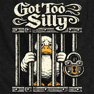 Te Dom Gebleven Grappige Eend Gevangenis T-shirt