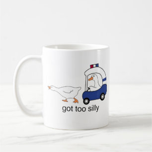 Te Dom Gek Geworden Grappige Gans Politie Humor Koffiemok