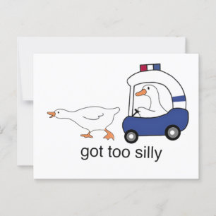 Te Dom Gekke Grappige Gans Politie Humor Briefkaart