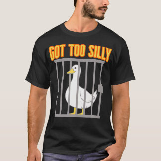 Te Dom Gekke Grappige Ganzen Woordgrap Humor Gek T-shirt