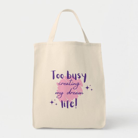 Te druk Creëer mijn droomleven met Sterren Modern Tote Bag (Voorkant)