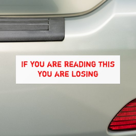 Te ernstig bumpersticker (Op auto)
