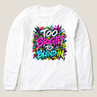 Te fel om op te gaan in Neon Glitch Graffiti Tri-Blend Shirt