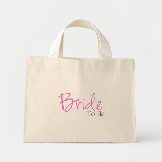 Te gebruiken bride (roze script) mini tote bag (Voorkant)