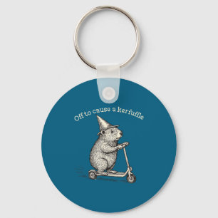 Te Gek Af Oorzaak Ophef Groundhog Scooter Sleutelhanger