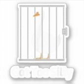 Te Gekke Funny Goose Pun Humor voor Animal Lov Sticker (Voorkant)