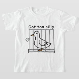 Te Gekke gestresste eend in kooi Humor T-shirt
