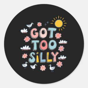 Te Gekke Grappige Meme Duck Goose Lover 100 dagen Ronde Sticker