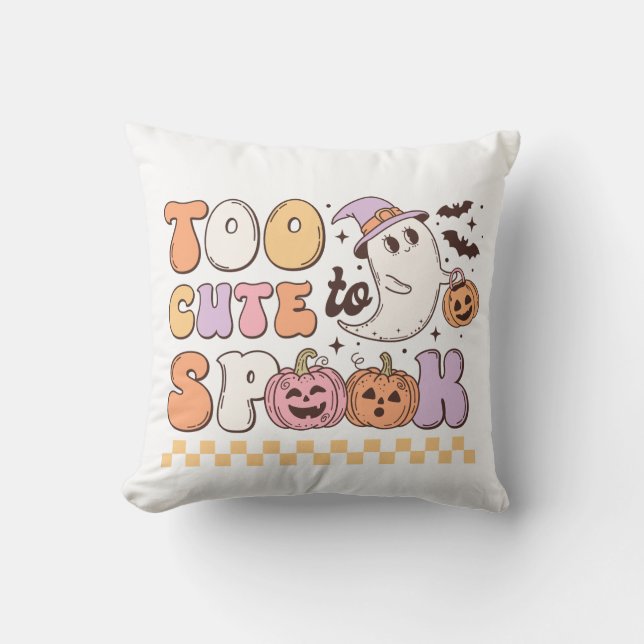 Te gif aan Spook Halloween Kussen (Voorkant)