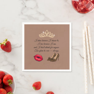 Te Glam Om Je Geen Zorgen Te Maken – Chic Citaat Servet