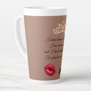 Te Glam Om Te Zorgen – Chic Citaat Latte Mok