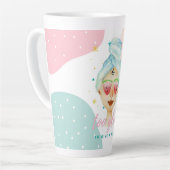 Te glamour om een grapje te maken over een leuk sc latte mok (Linkerhoek)