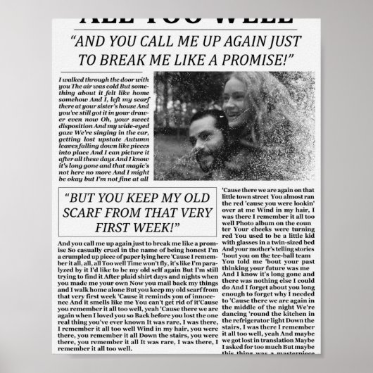 Te goed kranten poster (Voorkant)