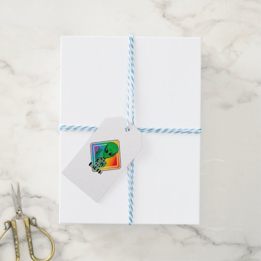 Te grazen voor de aarde cadeaulabel (Met Touw)