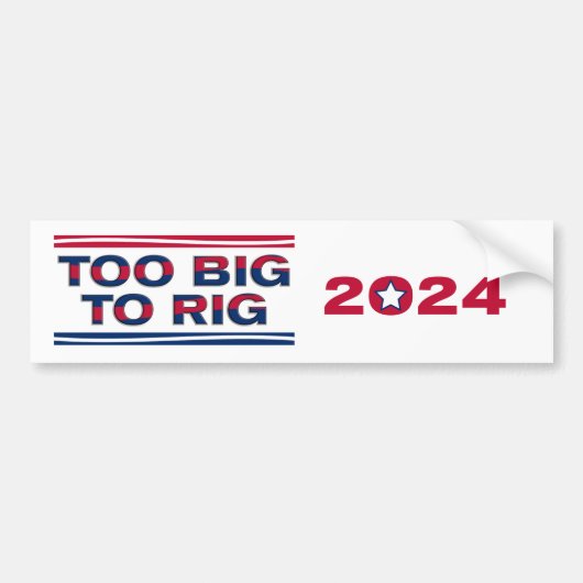 TE GROOT OM 2024 OP TE STELLEN BUMPERSTICKER (Voorkant)