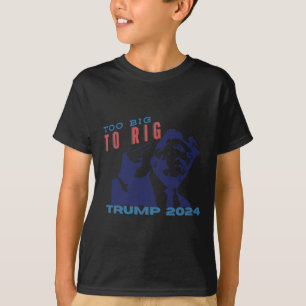 Te groot om patriottische stand te manipuleren met t-shirt