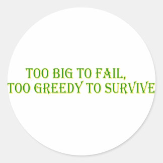 Te groot om te falen ronde sticker