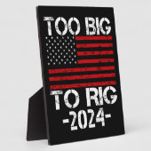 Te groot om te manipuleren 2024 verkiezingen fotoplaat (Zijkant)