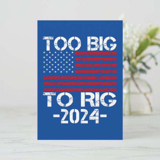 Te groot om te manipuleren 2024 verkiezingen kaart (Staand voorkant)