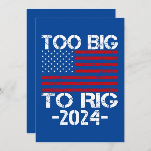 Te groot om te manipuleren 2024 verkiezingen kaart (Voorkant / Achterkant)