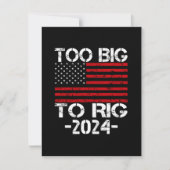 Te groot om te manipuleren 2024 verkiezingen notitiekaartje (Voorkant)