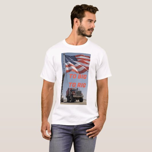TE GROOT OM TE RIGGEN T-SHIRT (Voorkant volledig)
