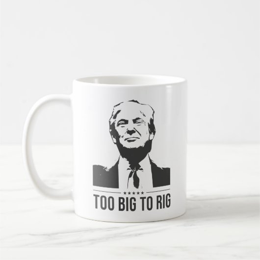 Te groot om Trump 2024-Mok te manipuleren Koffiemok (Links)