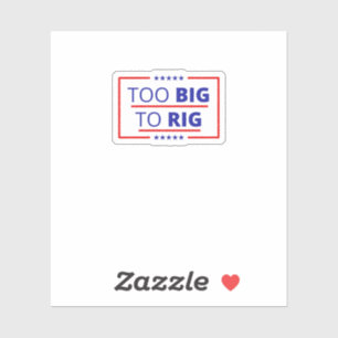 Te groot om Trump Quote 2024 USA America te manipu Sticker