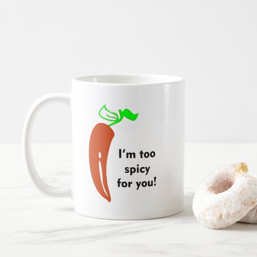 Te heet koffiemok (Met donut)