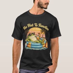 Te heet om te functioneren Funny Frog T-shirt Zome