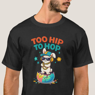 Te hip om Bunny-kunstwerk te hoppen T-shirt