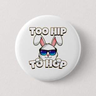 Te hip om paashaas te verbergen ronde button 5,7 cm