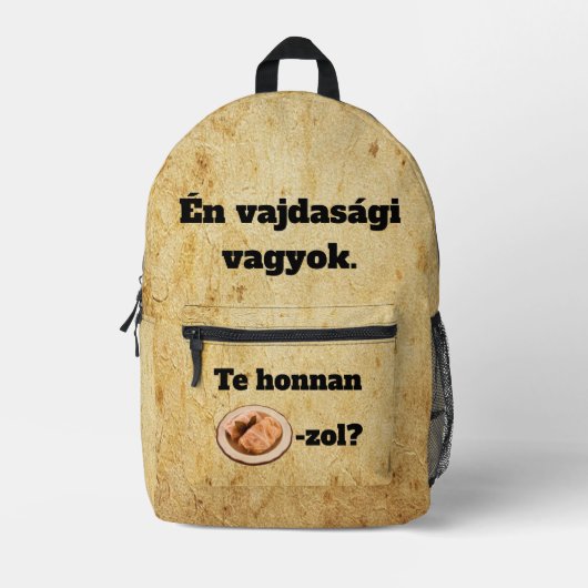 Te honnan SZÁRMA-zol? hátitáska Bedrukte Rugzak (Voorkant)