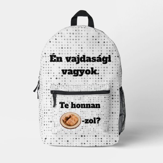 Te honnan SZÁRMA-zol? hátitáska Bedrukte Rugzak (Voorkant)