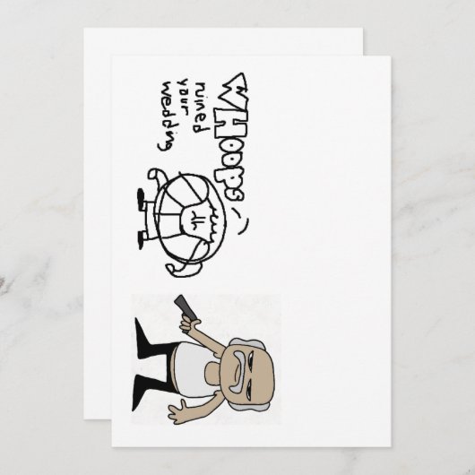 Te huur aflevering 2 bruiloft uitnodiging (Voorkant / Achterkant)